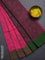 Bengal soft cotton saree peach pink and green with allover butta weaves and simple border