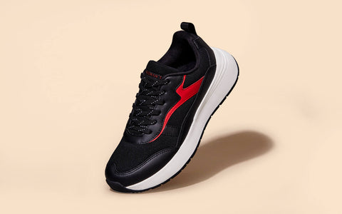 Cosmo Comfort Sneakers : Black-Red