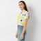 Camp Collar Short Sleeve Straight Cut Printed Crop Shirt