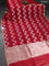 Banarasi organza silk saree maroon with allover silver & gold zari weaves and zari woven border