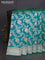Banarasi uppada silk saree teal green with allover zari woven brocade weaves and zari woven border