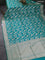 Banarasi uppada silk saree teal green with allover zari woven brocade weaves and zari woven border