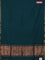 Bengal soft cotton saree peacock green with plain body and zari woven border