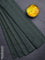 Arani semi silk saree dark sap green with allover zari weaves in borderless style