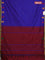 Arani semi silk saree blue and maroon with thread woven buttas and piping border