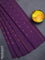 Arani semi silk saree deep purple with copper zari woven buttas in borderless style