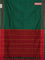 Arani semi silk saree green and maroon with allover thread weaves and rettapet zari woven border`