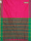 Arani semi silk saree pink and green with allover thread weaves and rettapet zari woven border`