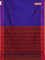Arani semi silk saree blue and purple with allover thread weaves and rettapet zari woven border`