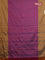 Arani semi silk saree dark purple and dark mustard with allover copper zari weaves and zari checked border