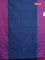 Arani semi silk saree blue and purple with allover copper zari weaves and zari checked border