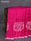 Chiniya silk saree pink with allover bandhani prints