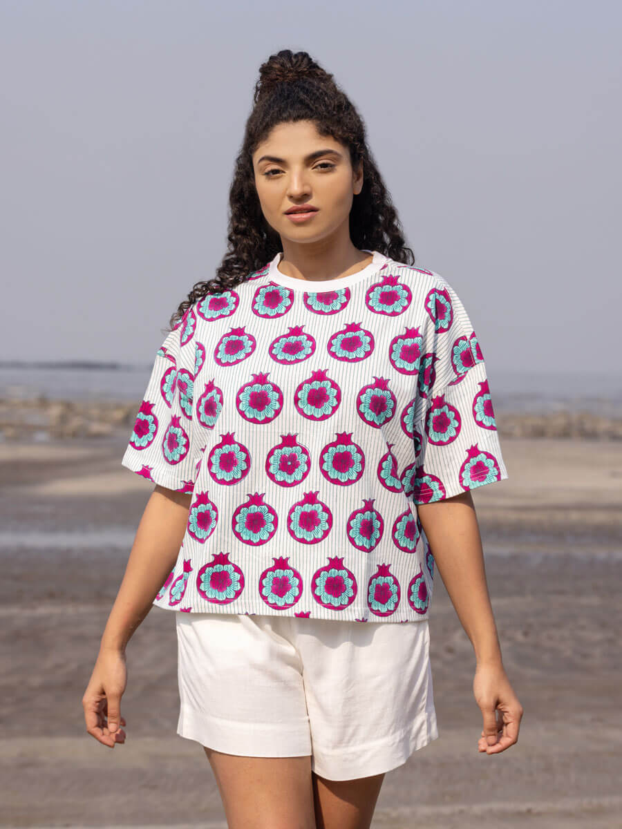 Ojas Hand Block Printed T-shirt