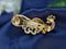 Antique Hair clip small size peacock design with kemp and cz stones