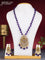 Beaded violet necklace ganesha pendant with cz stones and pearl & beads hangings in victorian finish