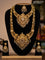 Antique combo set peacock design with jadau kundan stones and pearl & golden beads hanging