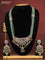 Beaded multilayer mint green haaram with cz stones and pearl & beads hanging in victorian finish