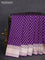 Banarasi uppada silk saree violet with allover zari woven butta weaves and zari woven border