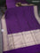 Banarasi uppada silk saree violet with allover zari woven butta weaves and zari woven border