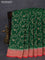 Banarasi crepe saree green and red with allover thread & zari weaves and woven border