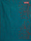 Banarasi semi matka saree teal blue shade with allover thread weaves in borderless style