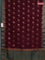 Banarasi semi matka saree wine shade and green with thread & zari woven buttas and banarastyle border