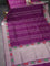 Banarasi semi katan silk saree purple with allover zari weaves and rich zari woven border