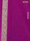 Banarasi semi katan silk saree purple with zari woven buttas and rich zari woven border