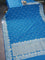 Banarasi semi katan silk saree cs blue with zari woven buttas and zari woven border