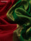10 yards silk saree maroon and green with plain body and zari woven korvai border