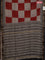 Chanderi bagru saree beige maroon and black with allover geometric box type prints and mageshwari border