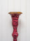 Pink Sapphire Wooden Carved Candle Stand
