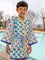 Appu Block Printed Waffle Cotton Bath Robe