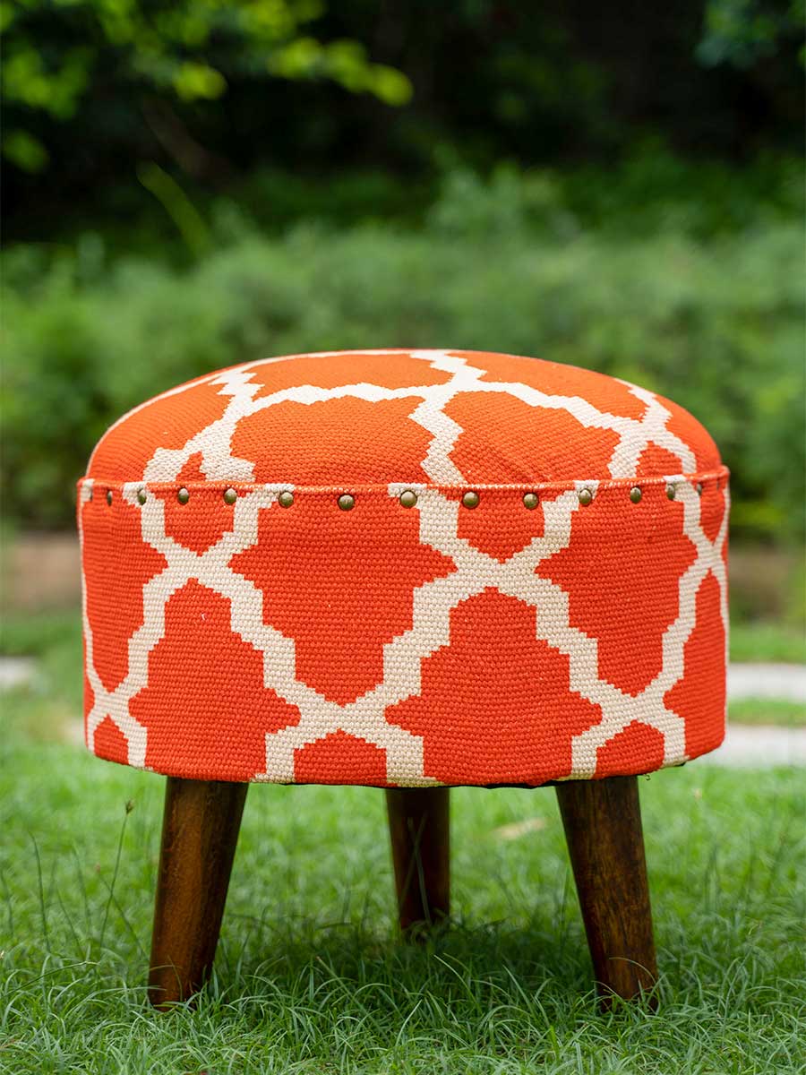 Carnival Solid Wood Ottoman