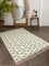 Olive Lotus Block Printed Cotton Dhurrie Rug