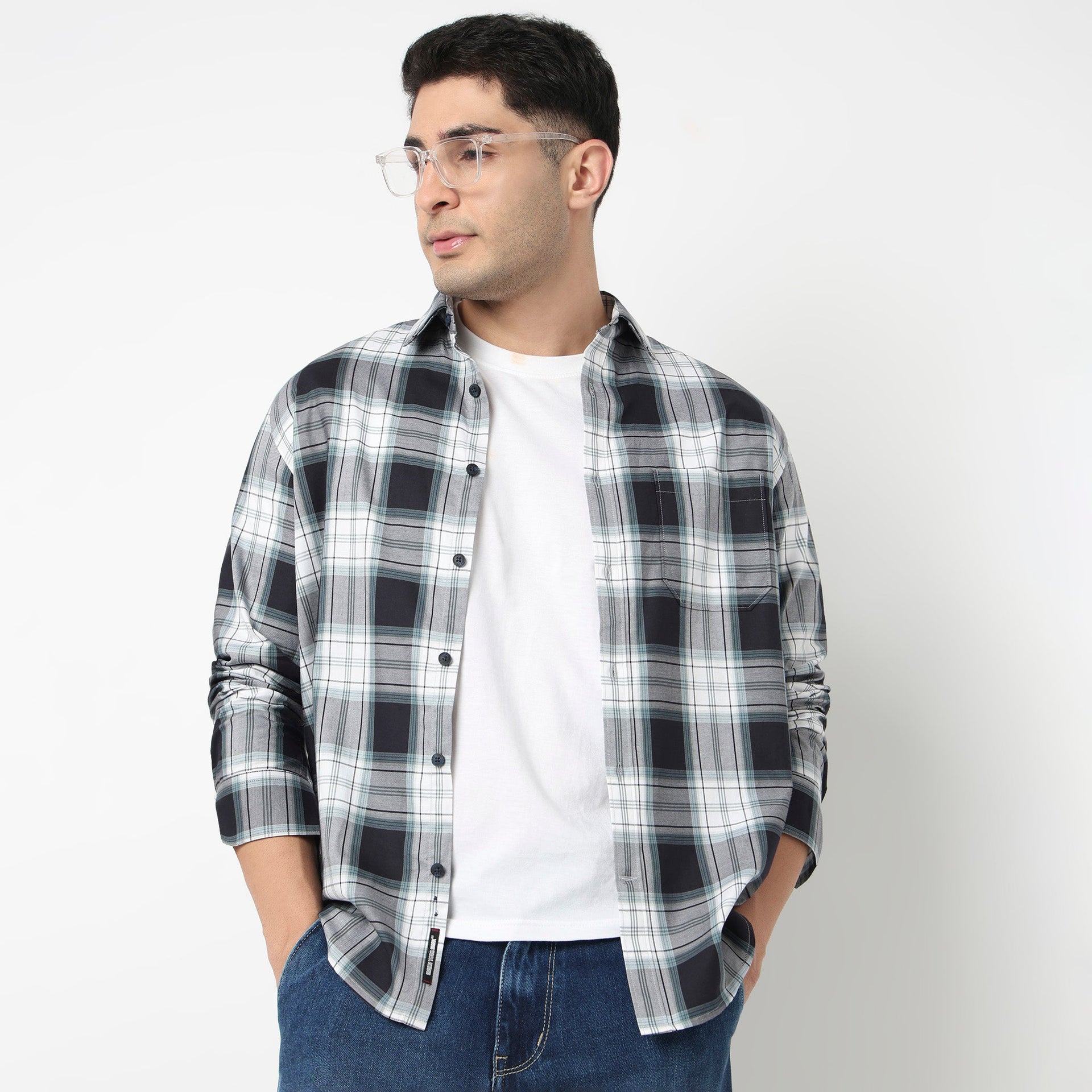 Cotton Checkered Ultra Soft Twill Shirt