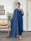 Sanaa Indigo Block Printed Modal Silk Dupatta