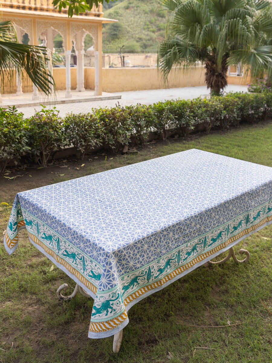 Shaurya Block Printed Cotton Table Cover