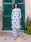 Set of 2 - Blue Lotus Block Printed Kurta and Lantern Pants