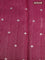 Chiniya silk saree light pink and pink with silver & gold zari weaves in borderless style