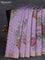 Chiniya silk saree lavender shade with zari woven buttas & digital prints and zari woven border