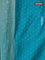 Banarasi silk saree teal blue with allover zari woven brocade weaves and zari woven border