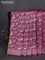Banarasi semi katan saree purple with allover vanasingaram zari weaves and woven border