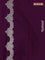 Banarasi semi katan saree purple with silver & gold zari weaves and zari woven border