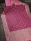 Banarasi semi katan saree pastel pink with lion zari woven buttas and rich zari woven butta border
