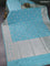 Banarasi semi katan saree teal blue with lion zari woven buttas and rich zari woven butta border