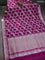 Banarasi semi katan saree purple with allover zari weaves and zari woven border