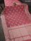 Banarasi semi katan saree mauve pink with zari woven buttas and zari woven border