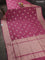 Banarasi semi katan saree mauve pink with zari woven buttas and zari woven border