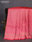Banarasi semi katan saree pink with allover thread & zari woven brocade weaves and woven border